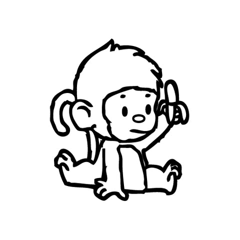 Monkey Banana Up vinyl decal sticker