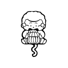 Monkey Eat Banana vinyl decal sticker