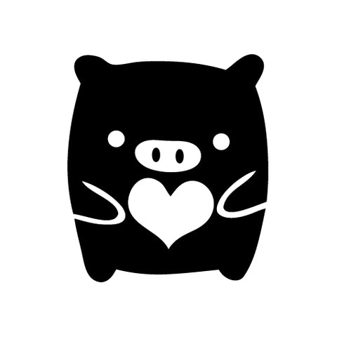 Monokuro Boo Heart vinyl decal sticker