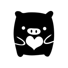 Monokuro Boo Heart vinyl decal sticker