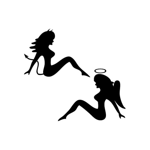 Mud Flap Girl Evil Angel vinyl decal sticker