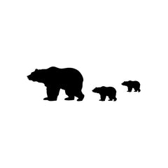 North Pole Bear Family vinyl decal sticker