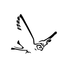 Owl Chase Art vinyl decal sticker