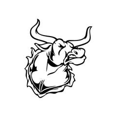 Ox Head On Wall vinyl decal sticker