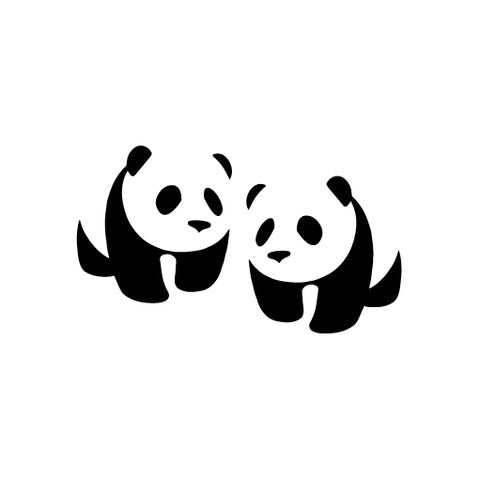 Panda Cute Mirror vinyl decal sticker