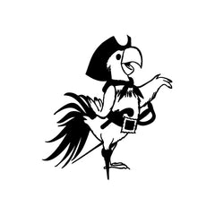 Parrot Pirate vinyl decal sticker