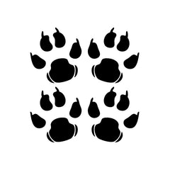 Paw On Floor vinyl decal sticker