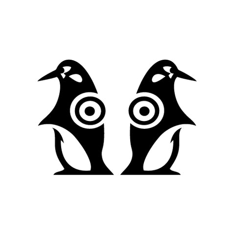 Penguin Target Mirror vinyl decal sticker