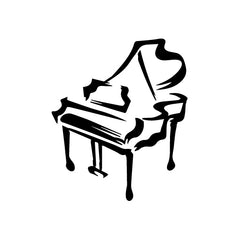 Piano Abstract Art vinyl decal sticker