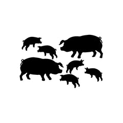 Pig Family vinyl decal sticker
