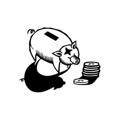 Piggy Bank Dollar vinyl decal sticker