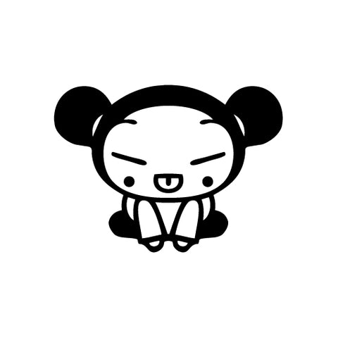 Pucca Sit Down vinyl decal sticker