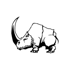 Rhinoceros Heavy Metal vinyl decal sticker