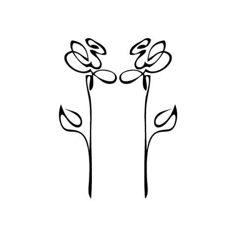 Rose Draw Mirror vinyl decal sticker