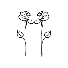 Rose Draw Mirror vinyl decal sticker