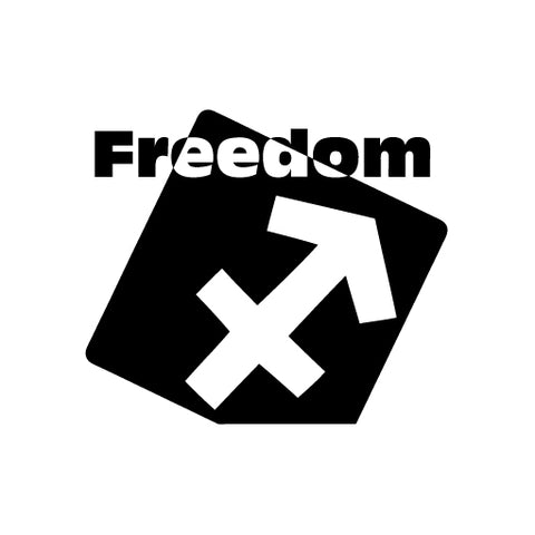 Sagittarius Freedom In Blood vinyl decal sticker