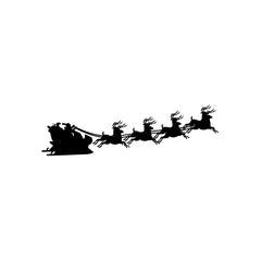 Santa Claus Ride Deer Bring Gift vinyl decal sticker