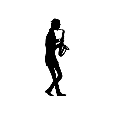 Saxophonist Famous Jazz vinyl decal sticker