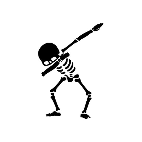 Skeleton Dab Post vinyl decal sticker