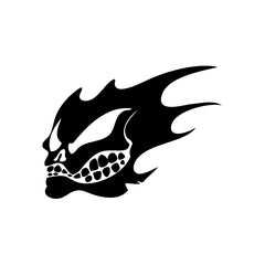 Skull Black Fire vinyl decal sticker