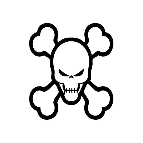 Skull Crossbone Alien vinyl decal sticker