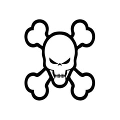 Skull Crossbone Alien vinyl decal sticker