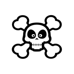 Skull Crossbone Look vinyl decal sticker