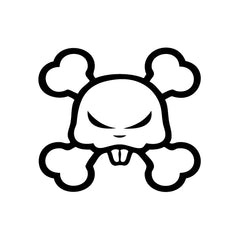 Skull Crossbone Rabbit vinyl decal sticker