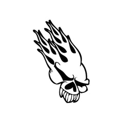 Skull Flame vinyl decal sticker