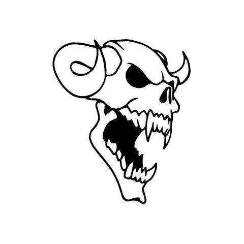 Skull Horn Demon From Ancient vinyl decal sticker