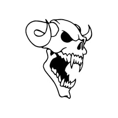 Skull Horn Demon From Ancient vinyl decal sticker