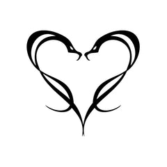Snake Love Heart vinyl decal sticker