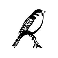 Sparrow On Branch vinyl decal sticker