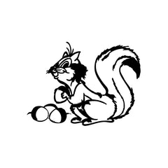 Squirrel Acorns vinyl decal sticker