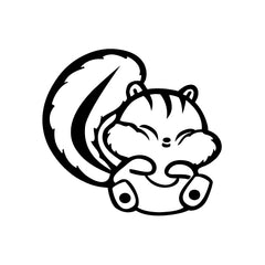 Squirrel Smile vinyl decal sticker