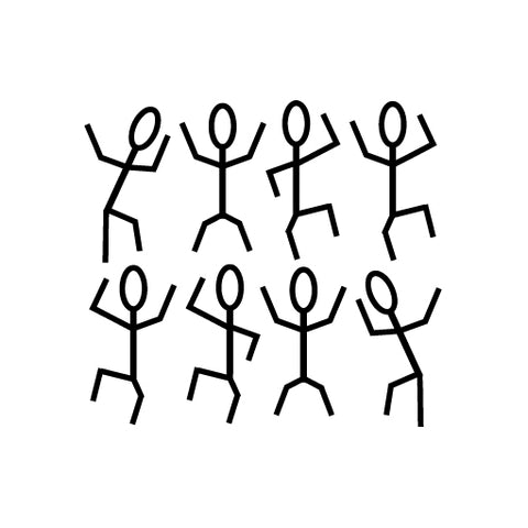 Stickmen Come Catch Us vinyl decal sticker