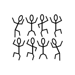 Stickmen Come Catch Us vinyl decal sticker