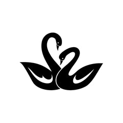 Swan In Love Swim vinyl decal sticker