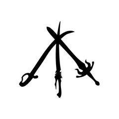 Swords Three Union vinyl decal sticker