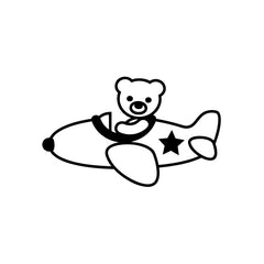 Toy Bear Drive Plane vinyl decal sticker