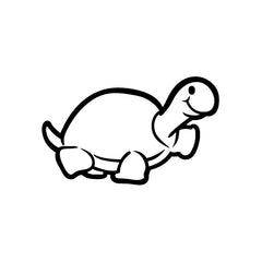 Turtle Walk Along Beach vinyl decal sticker