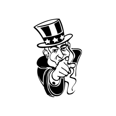 Uncle Sam Point To You vinyl decal sticker