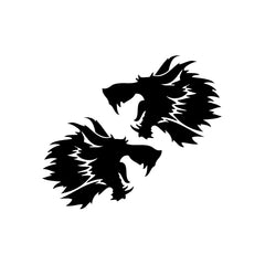 Werewolf Flame Mirror vinyl decal sticker