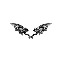 Wings Bat Line vinyl decal sticker