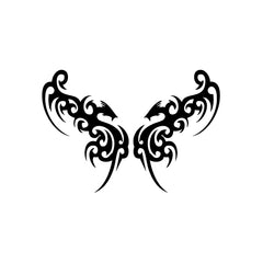 Wings Dragon Face vinyl decal sticker