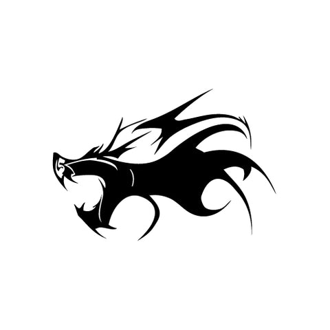 Wolf Dragon Head vinyl decal sticker