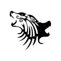 Wolf Howl Light And Dark vinyl decal sticker