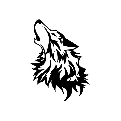 Wolf Howl Night Sky vinyl decal sticker