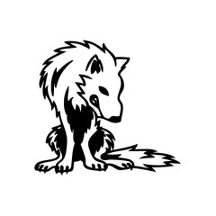 Wolf Stare Food vinyl decal sticker