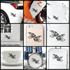 Wolf White Head Mirror vinyl decal sticker where you can apply